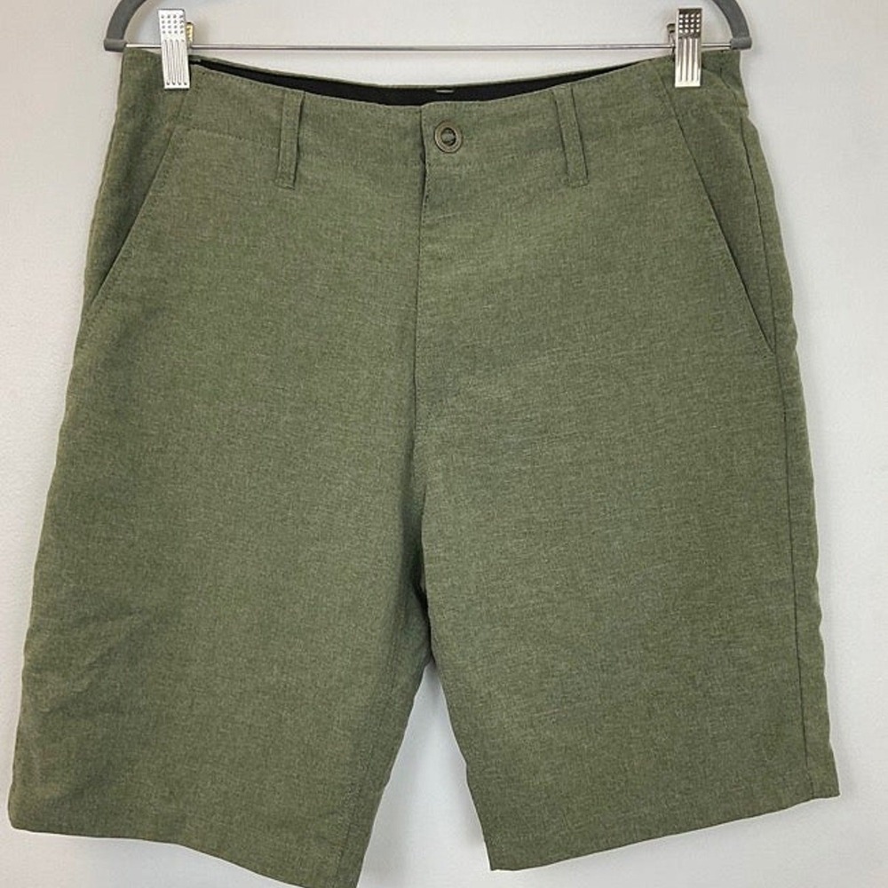 Volcom Surf & Turf Mens Hybrid Shorts Olive Green 4-Way Stretch Size 31